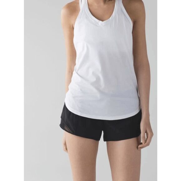 LULULEMON ATHLETICA Fast Lane Singlet in White Size 6 - Picture 2 of 5